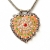 Handmade Orange Pendant Studded with Rhinestones