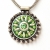 Handmade Green Pendant Studded with Rhinestones & Metal Accessories