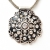 Handmade Black Pendant Studded with Rhinestones & Metal Accessories