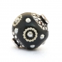 Black Beads Studded with Metal Rings & Metal Balls