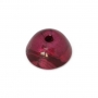 Deep-Pink Color Dome Beads with Maroon Color Spots