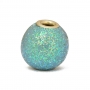 Aqua Glitter Kashmiri Beads