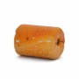 Handmade Cylindrical Orange Lac Beads