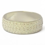 White Glitter Kashmiri Bangle Studded with Rhinestones & Accessories