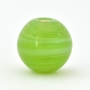 Lime-Green Round Glass Beads with Spiral Designs