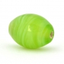 Barrel Shaped Lime-Green Glass Beads with Spiral Designs Barrel Shaped Lime-Green Glass Beads with Spiral Designs