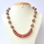 Red Handmade Necklace Studded with Rhinestones & Accessories Red Handmade Necklace Studded with Rhinestones & Accessories