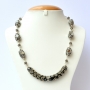 Black Handmade Necklace Studded with Metal Chains & Mirrors Black Handmade Necklace Studded with Metal Chains & Mirrors