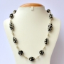 Handmade Black Necklace Studded with Metal Chain & Accessories Handmade Black Necklace Studded with Metal Chain & Accessories