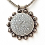 Handmade Pendant Studded with Silver Glitter