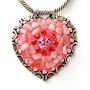 Handmade Pink Pendant Studded with Quartz Gemstone & Rhinestones