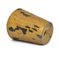 Golden Cylindrical Beads having Black Spots