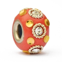 Red Euro Style Bead Studded with Rhinestones + Accessories