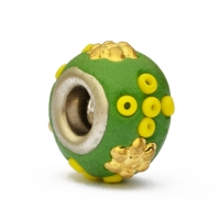 Green Euro Style Bead Studded with Seed Beads & Accessories