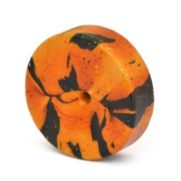 Orange Disc Beads with Black Spots