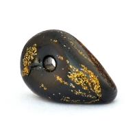 Black Lac Beads having Golden Spots