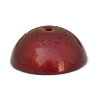 Dome Shaped Maroon Lac Beads