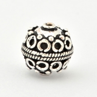 100gm Round Silver Plated Copper Beads in 13mm