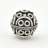 100gm Round Silver Plated Copper Beads in 14mm