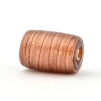 Shining Brown Cylindrical Glass Beads