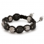 Shamballa Bracelet With Black Rhinestone Beads & Copper Beads | MSBR-156