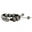 Black Shamballa Bracelet Having Beads Studded With Chains | MSBR-167