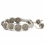 Gray Shamballa Bracelet With Gray Rhinestones | MSBR-168