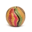 17 mm Golden Round Beads with Multicolor Stripes