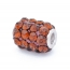 Brown Cylindrical Rhinestone Beads