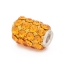 Gold Cylindrical Rhinestone Beads