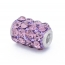 Purple Cylindrical Rhinestone Beads