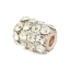 White Cylindrical Rhinestone Beads