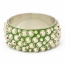 1.5" Handmade Green Bangle Studded with Metal Balls & Rings