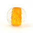 Transparent Round Glass Beads with Yellow Hole Lining