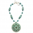 Handmade Blue Glitter Necklace with Rhinestones & Accessories